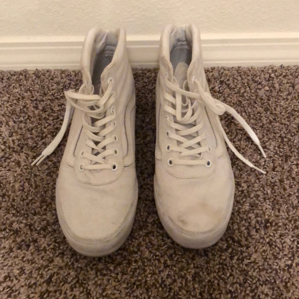 White hightop vans